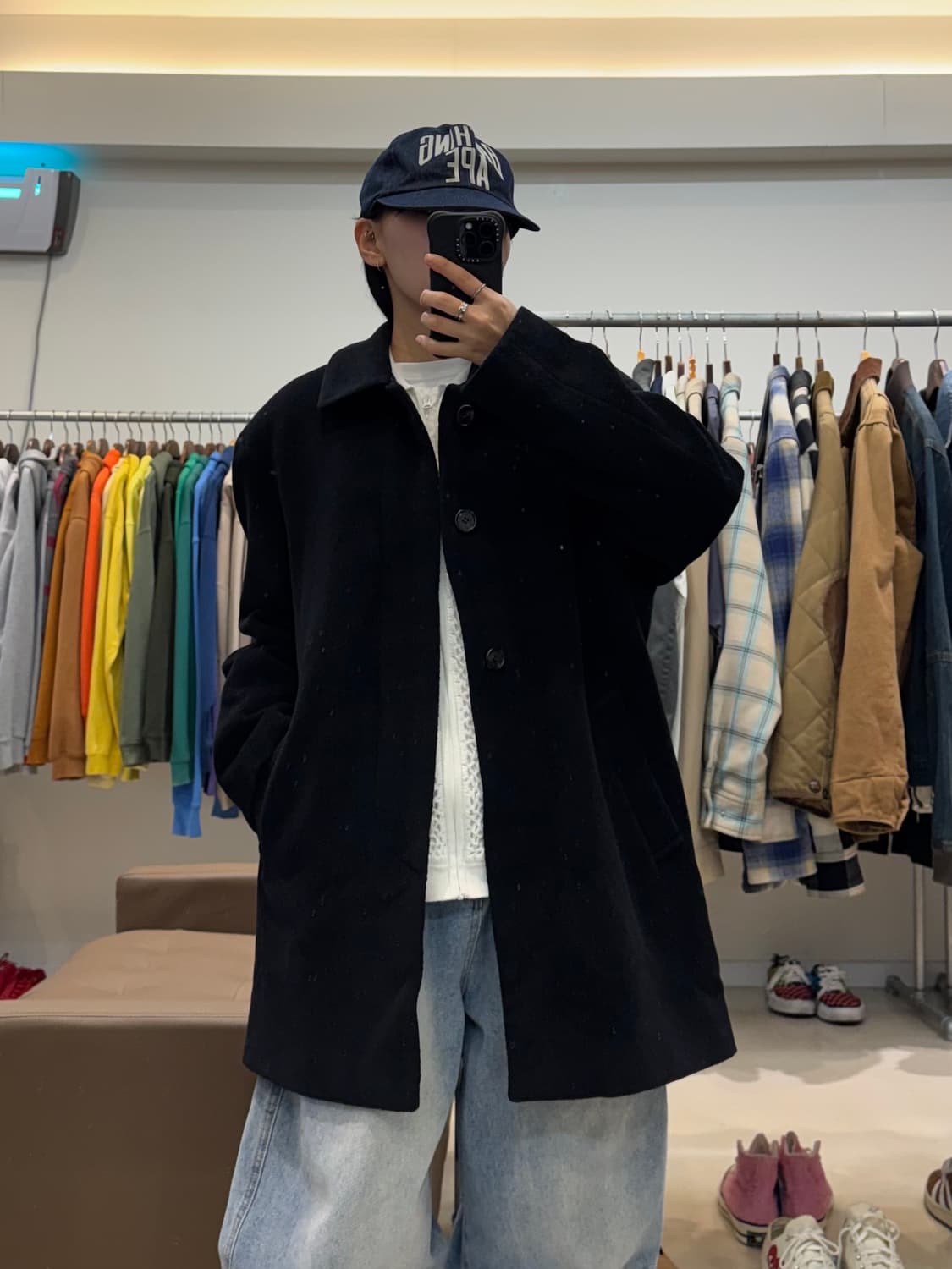 입생로랑 울/캐시미어 싱글 코트 상품이미지5