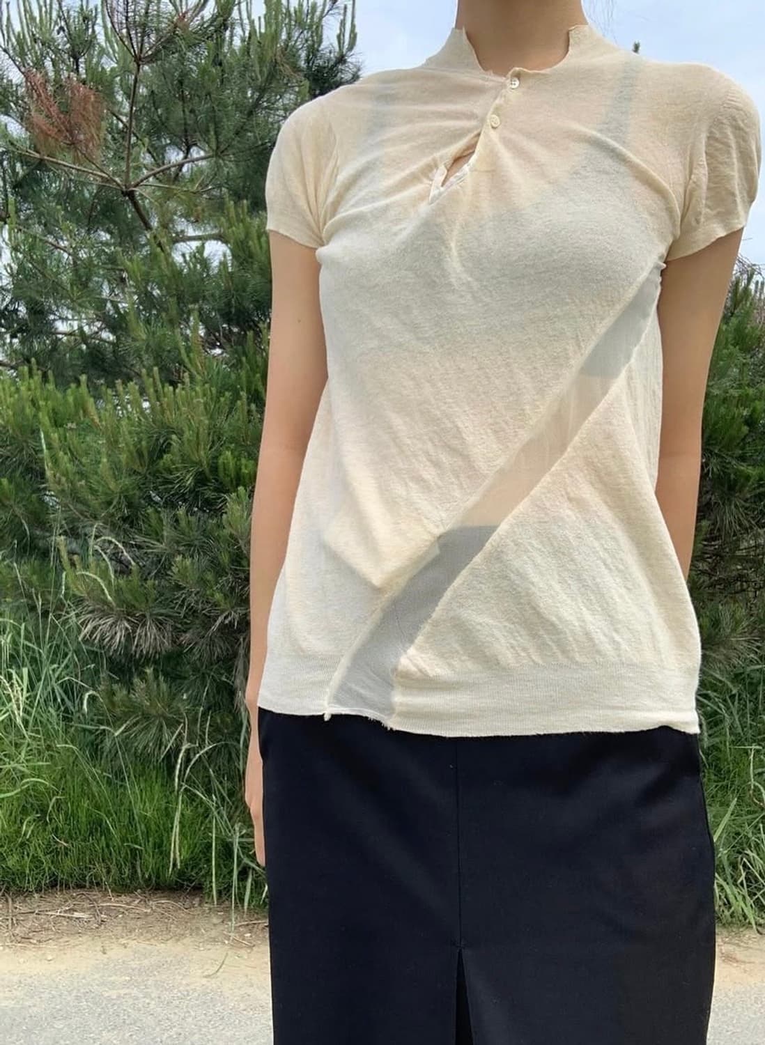 Sacai 반팔 니트 상품이미지1