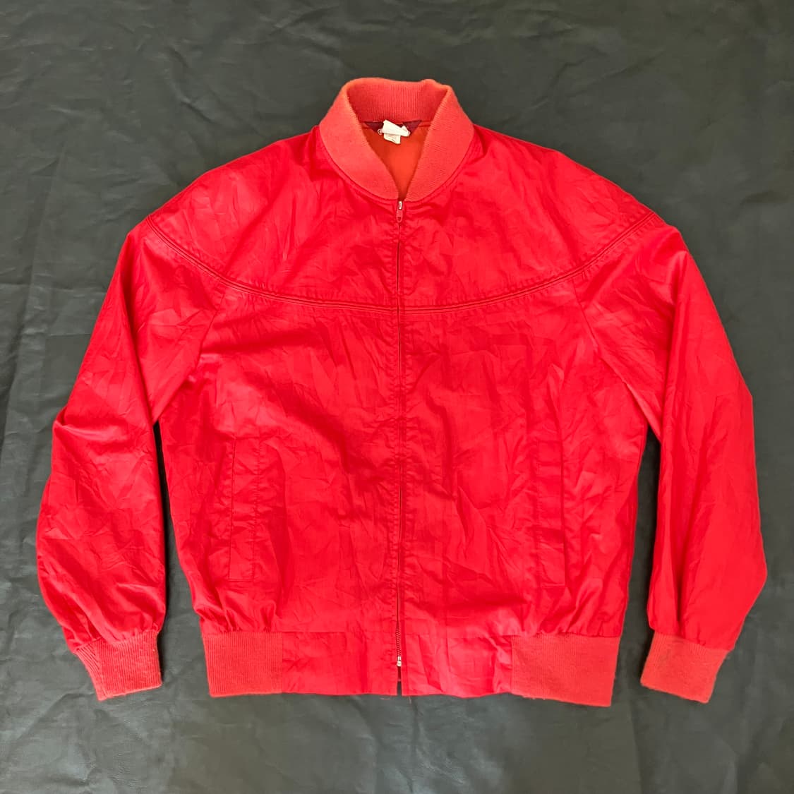 🇺🇸 70s Lee riders 코튼 폴리 레드 블루종 봄버 상품이미지1