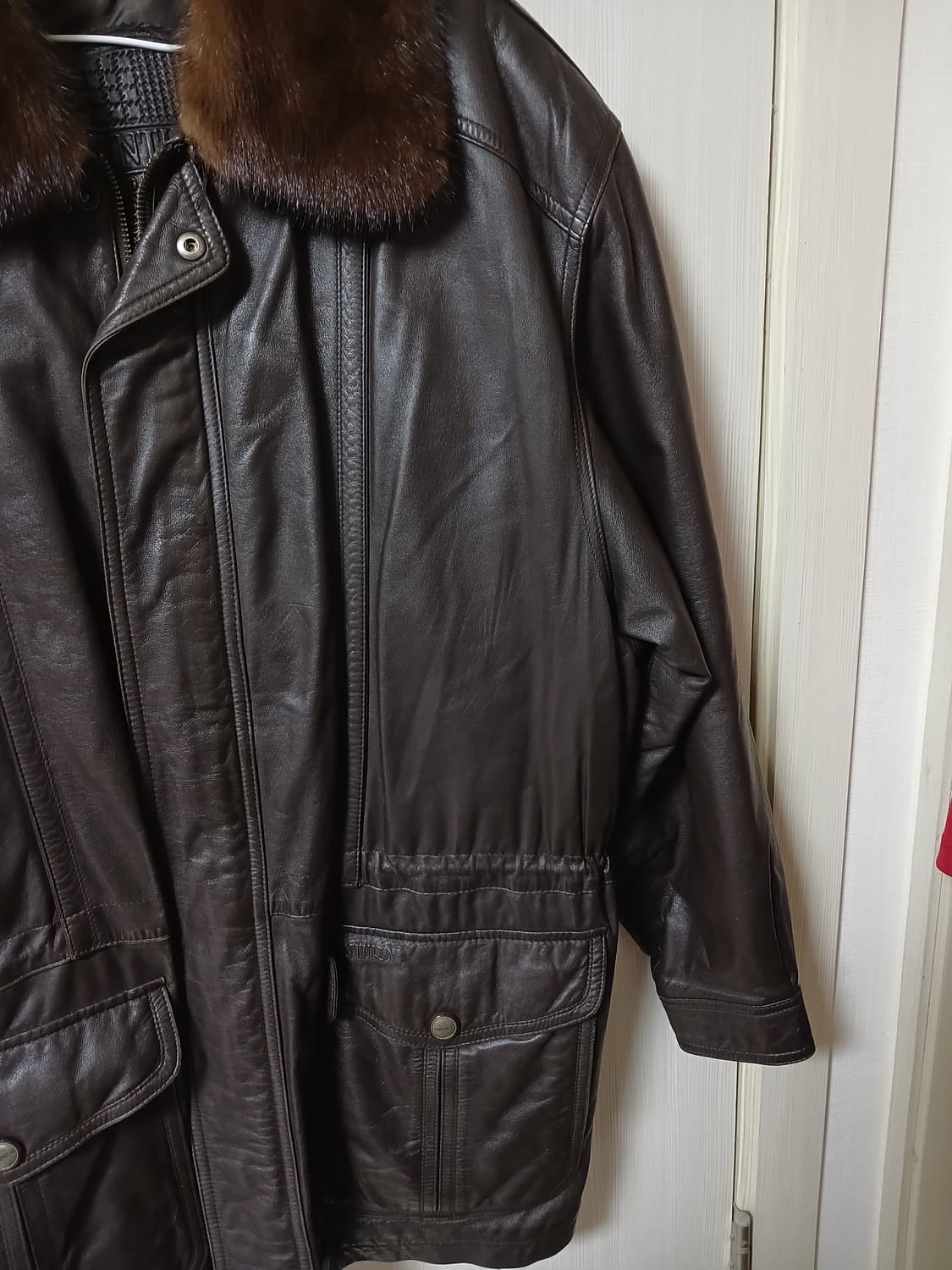 빈티지 벤츄라 밍크칼라 가죽자켓(105사이즈)  상품이미지3