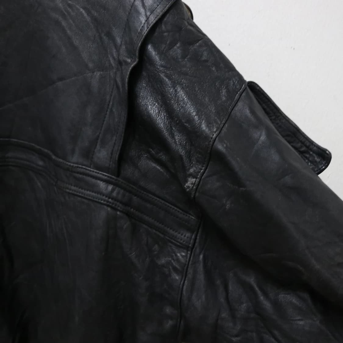 90'S VINTAGE LEATHER BOMBER 가죽자켓 60657 상품이미지10