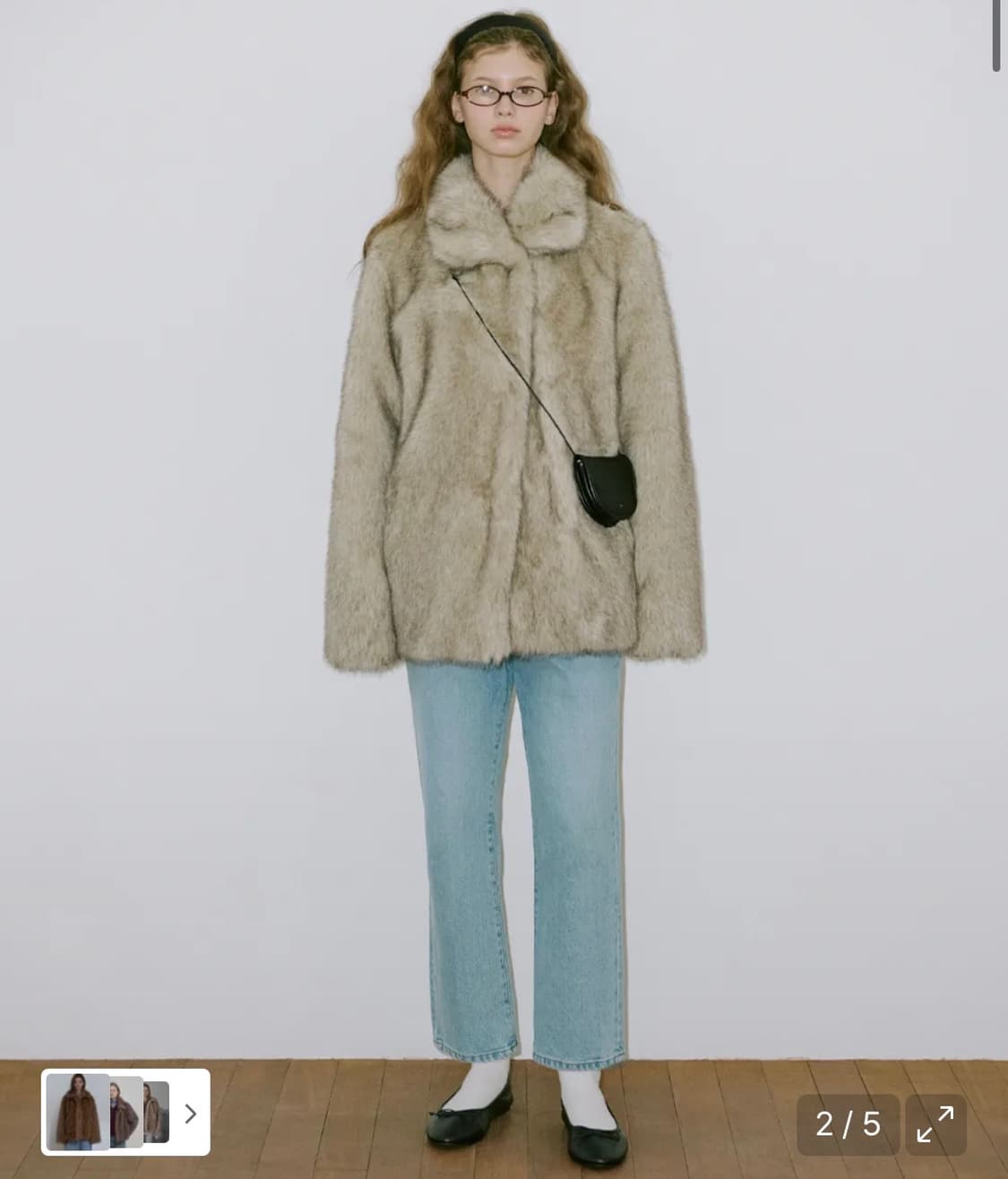 시눈 Heavy Mix Fur Jacket (Ash Brown) 상품이미지1