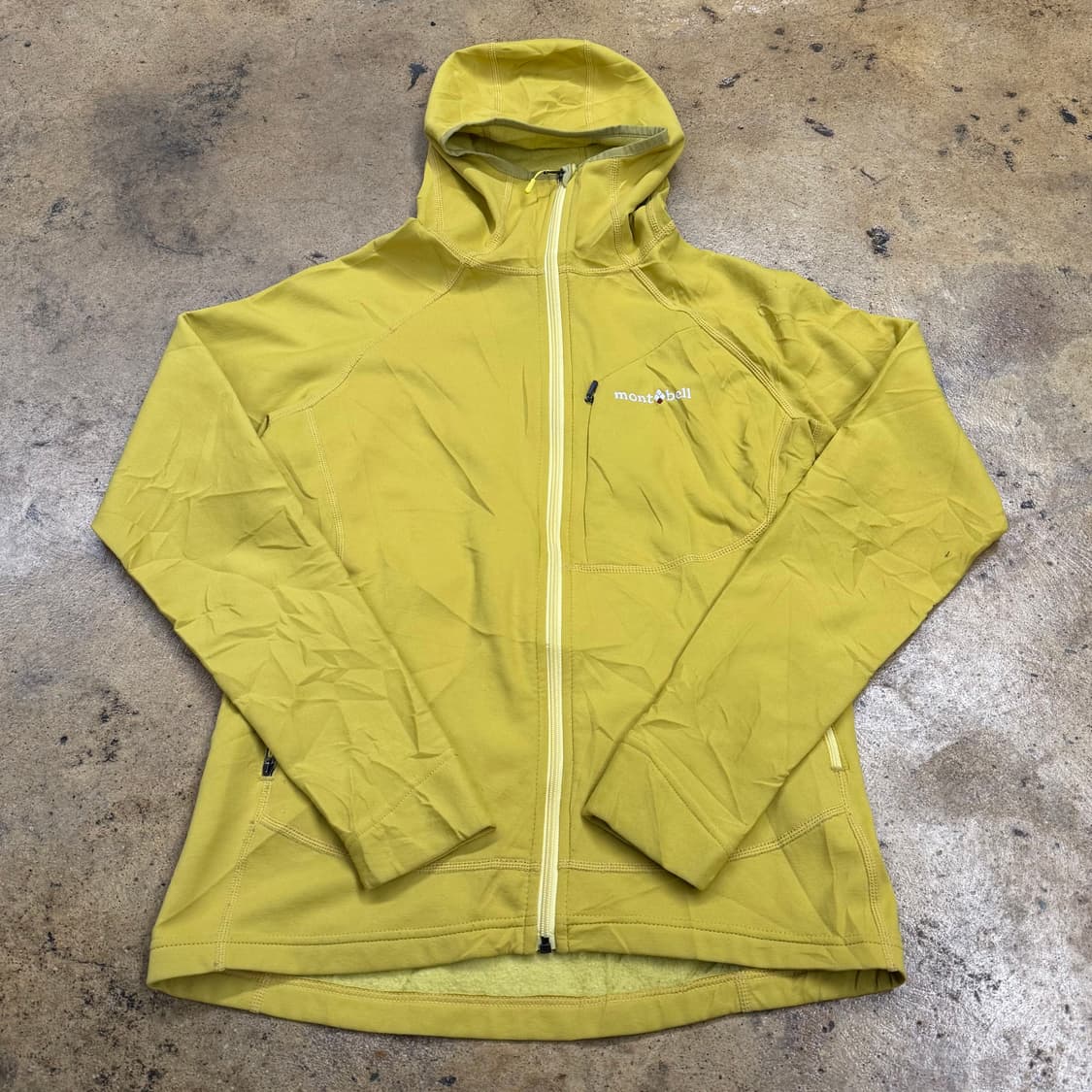 [정품/M] 몽벨 트레일 후드 집업 자켓 옐로우 b10 상품이미지2