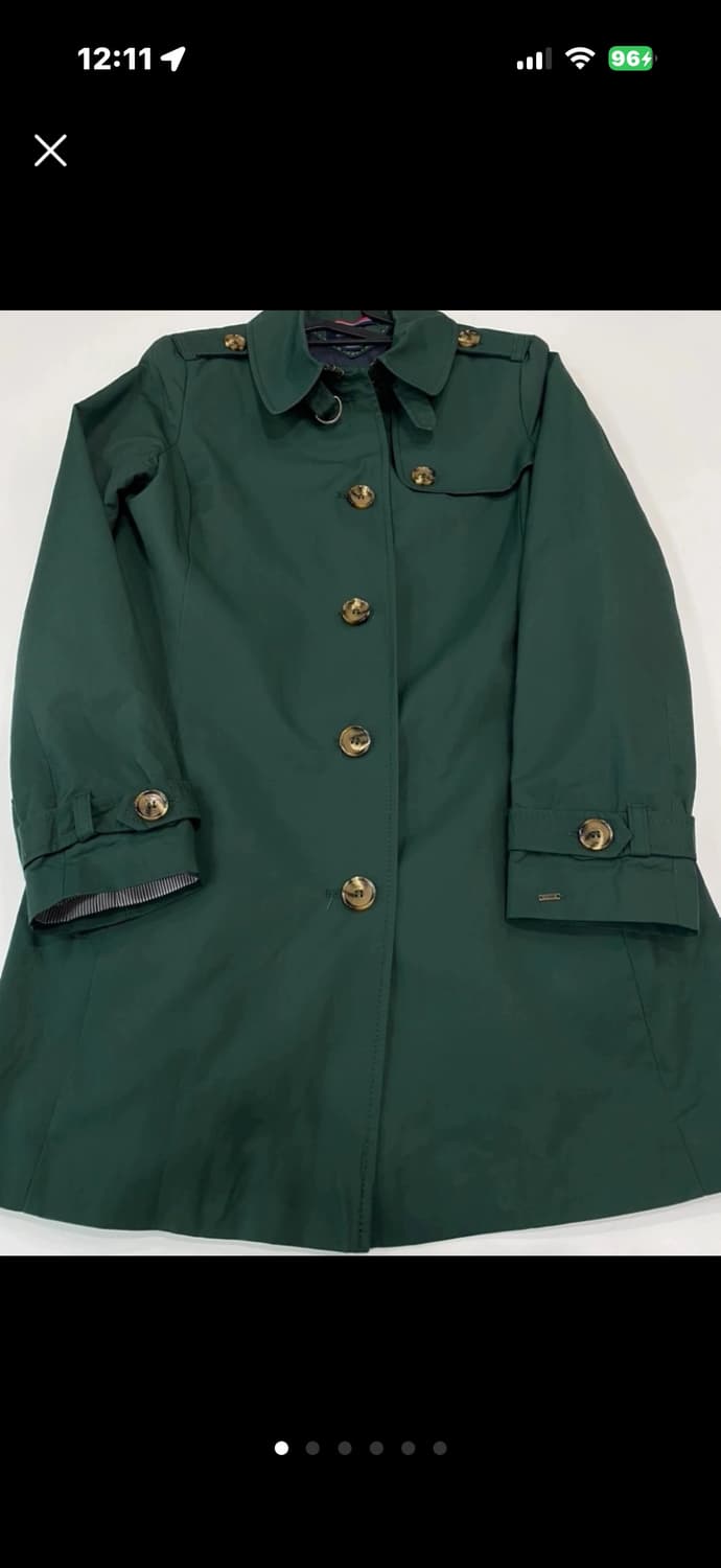 타미힐피거그린 색상 트렌치 상품이미지1