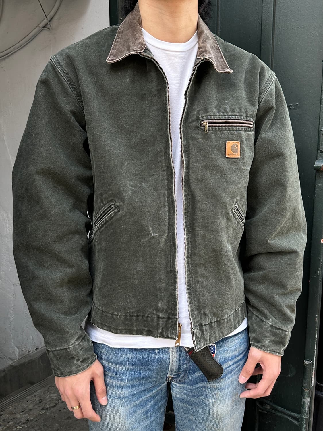 OG 00's 칼하트 J97 디트로이트 MOS 칼하트 자켓 모스그린 상품이미지2