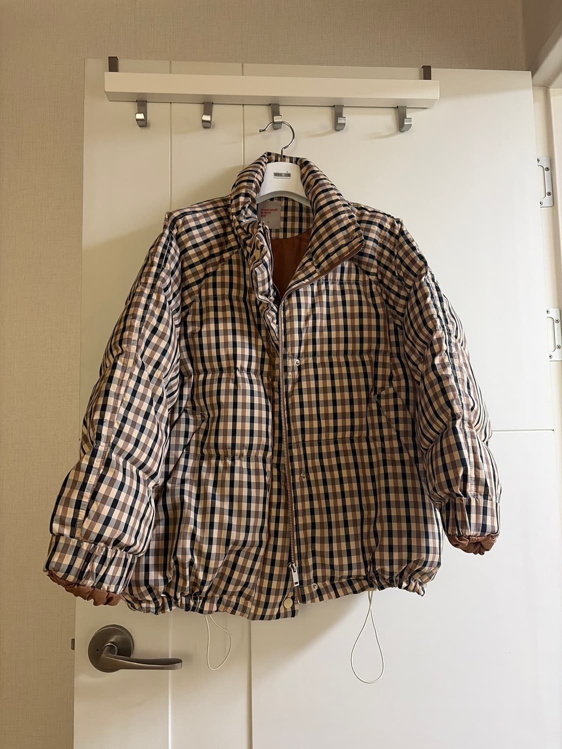 에잇세컨즈 체크 패딩 M 상품이미지1