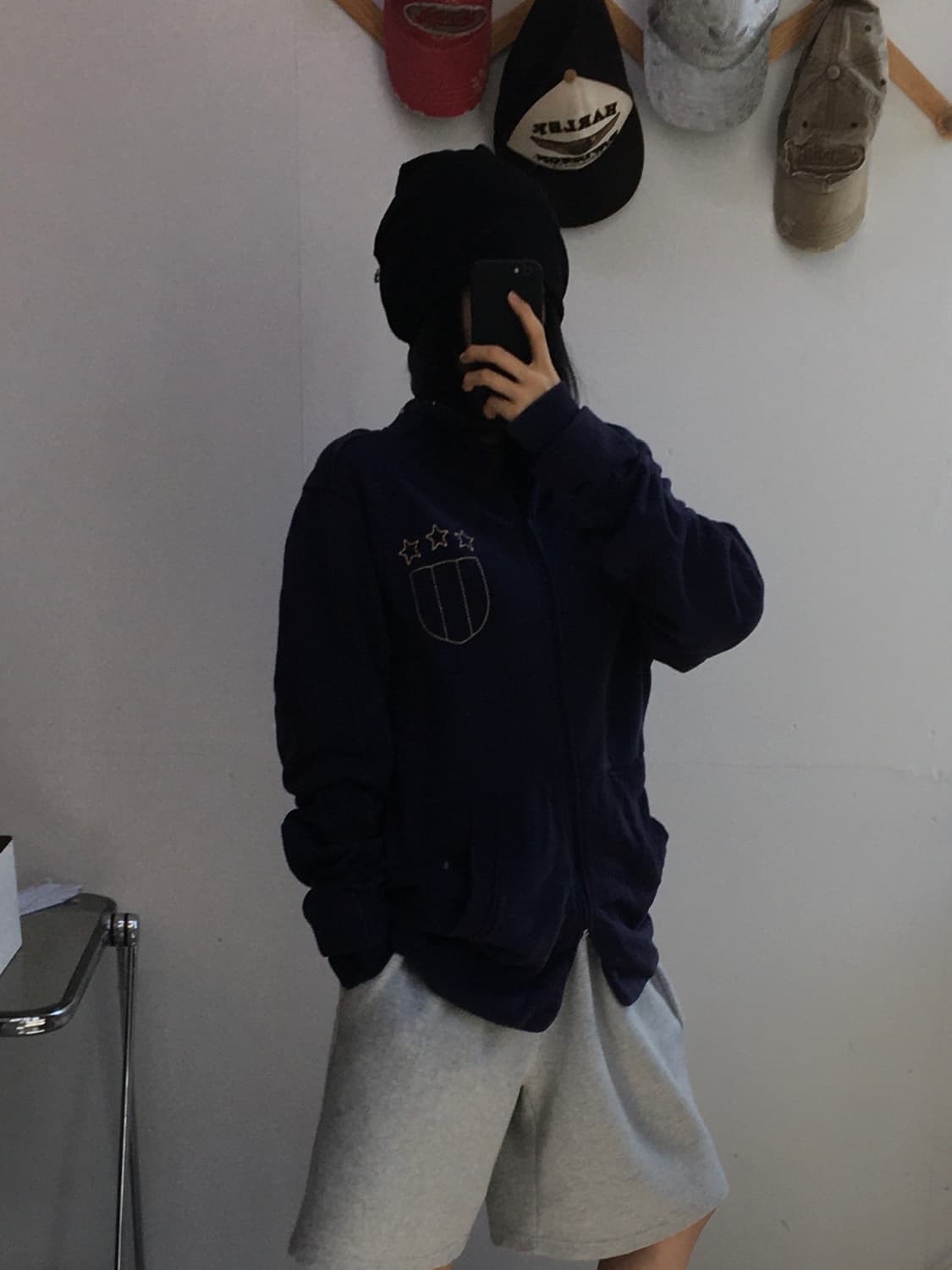 퓨마 스티치자수 코튼 집업 상품이미지2