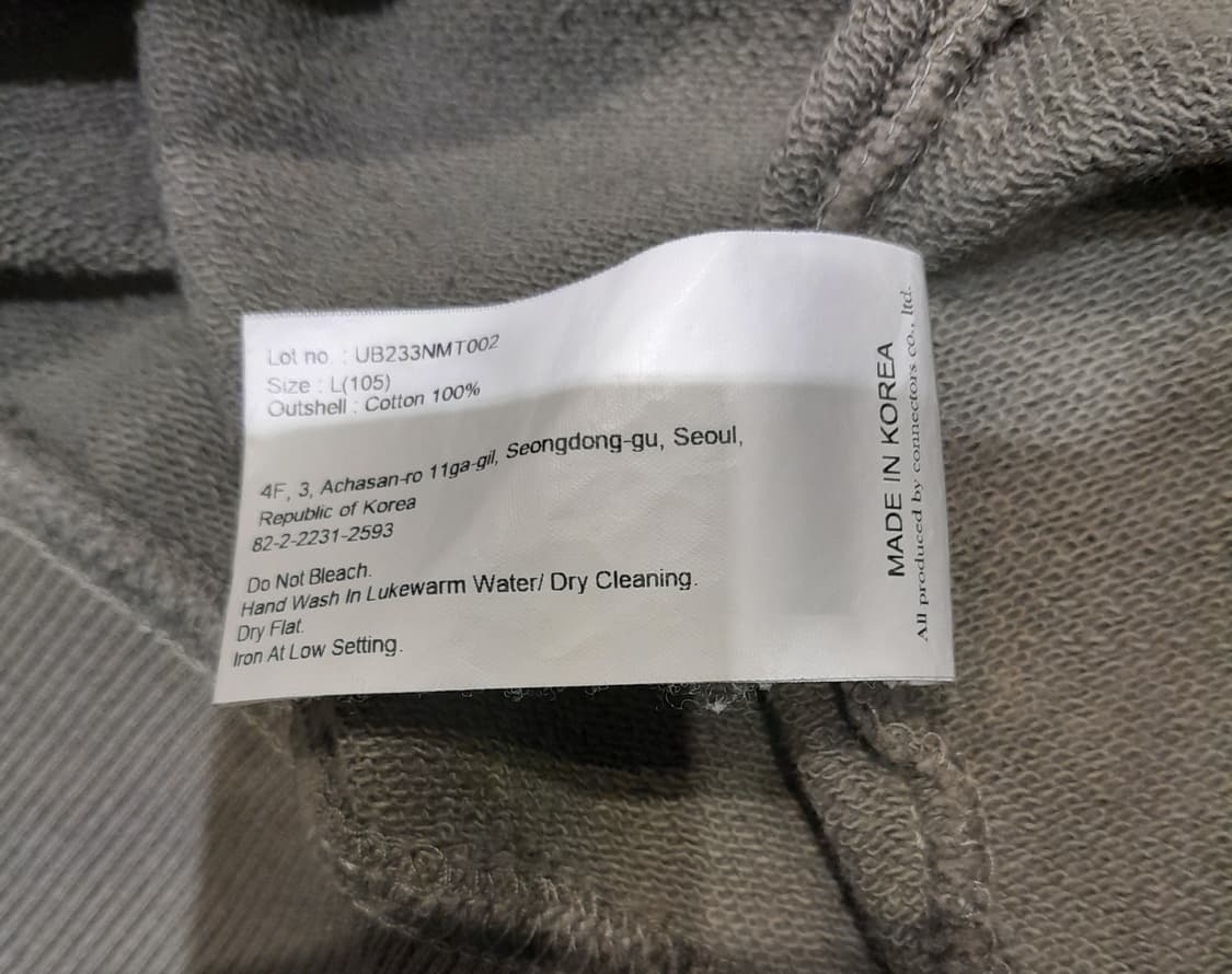 💥유니폼브릿지 에어포스 헤비 스웻셔츠 카키 (L) 
 상품이미지9