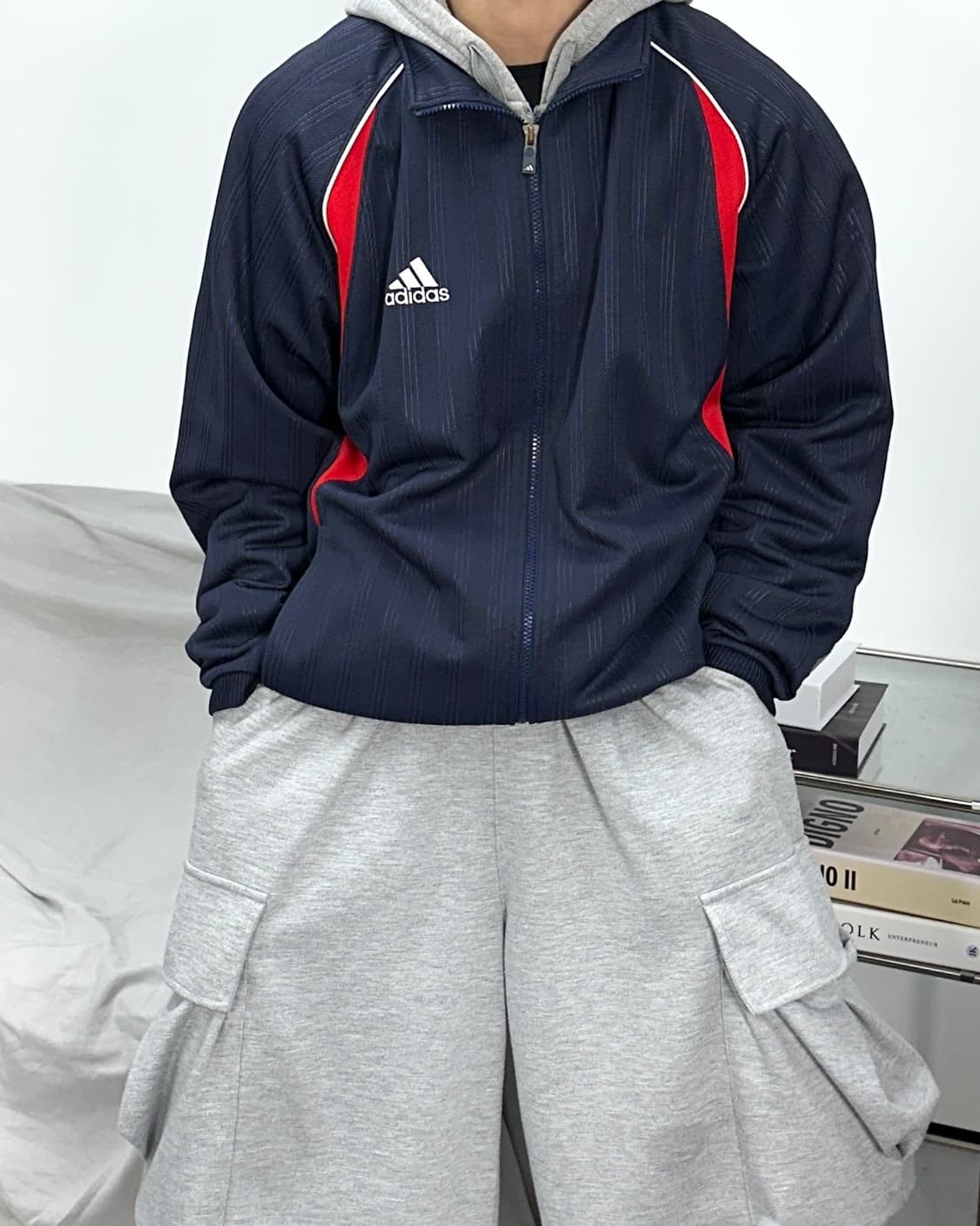 아디다스 00s 제펜 배색 트랙탑 져지 M 상품이미지1