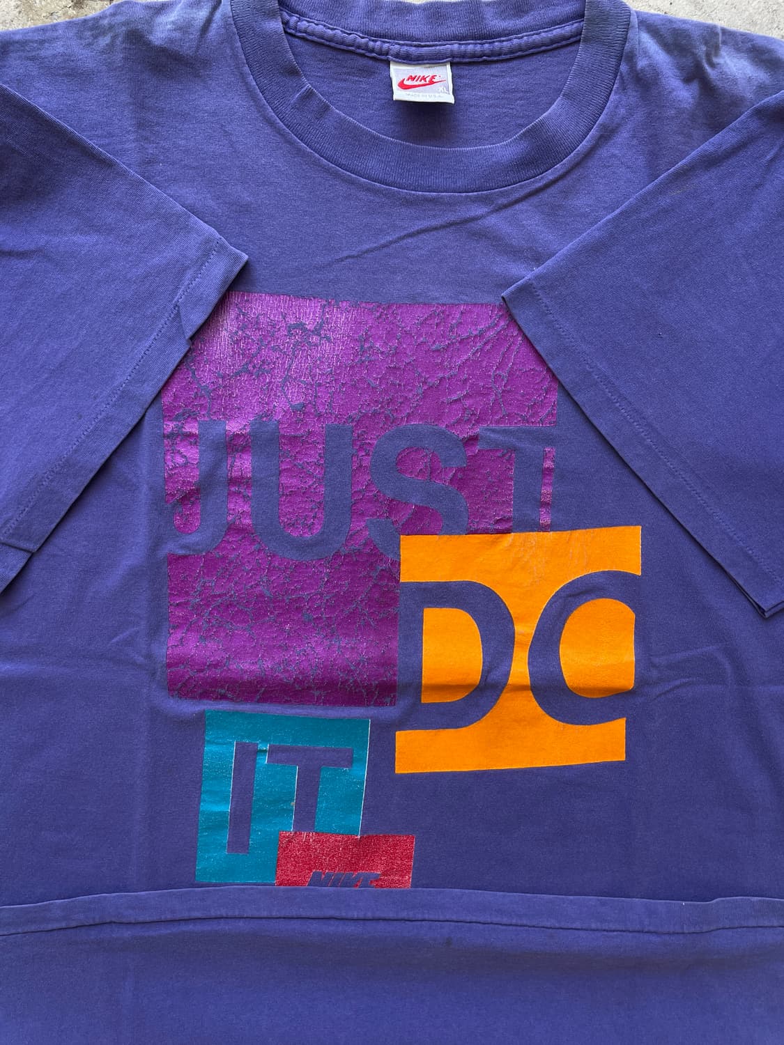 80s 나이키 Just Do IT Distressed Purple T 상품이미지6