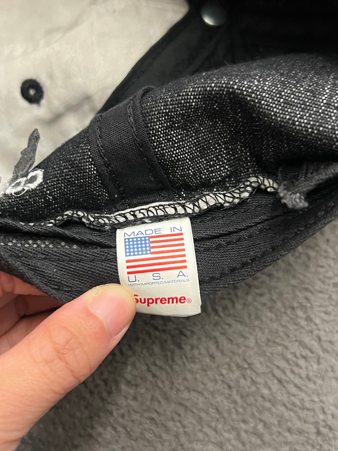 슈프림 스몰 박스로고 데님 코듀라 캡 처분  상품이미지4