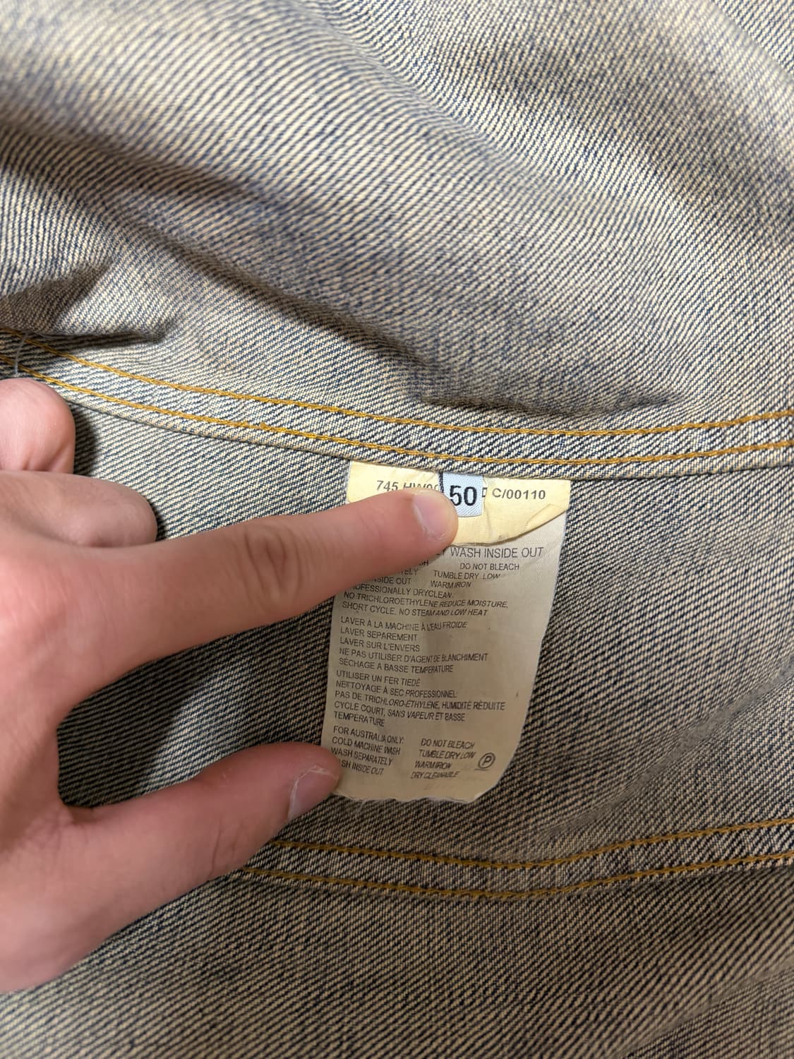 90s 헬무트랭 Type 1 데님 자켓 상품이미지7