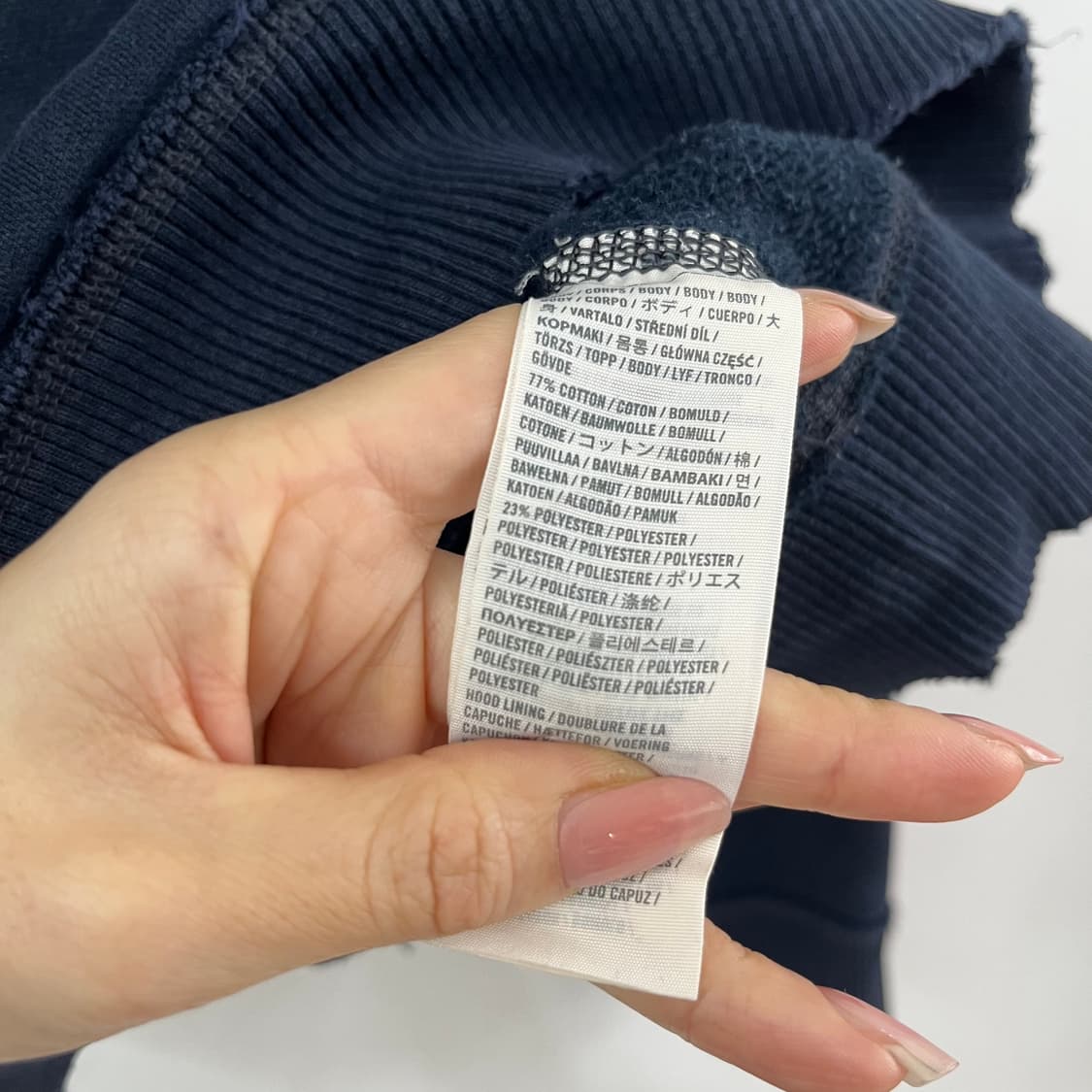 아베크롬비 자수로고 네이비 후드티 상품이미지6