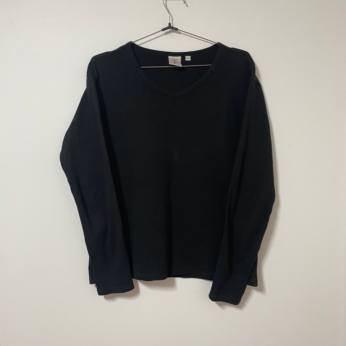 AVIREX BLACK RIBBED KNIT LONG SLEEVE 상품이미지4