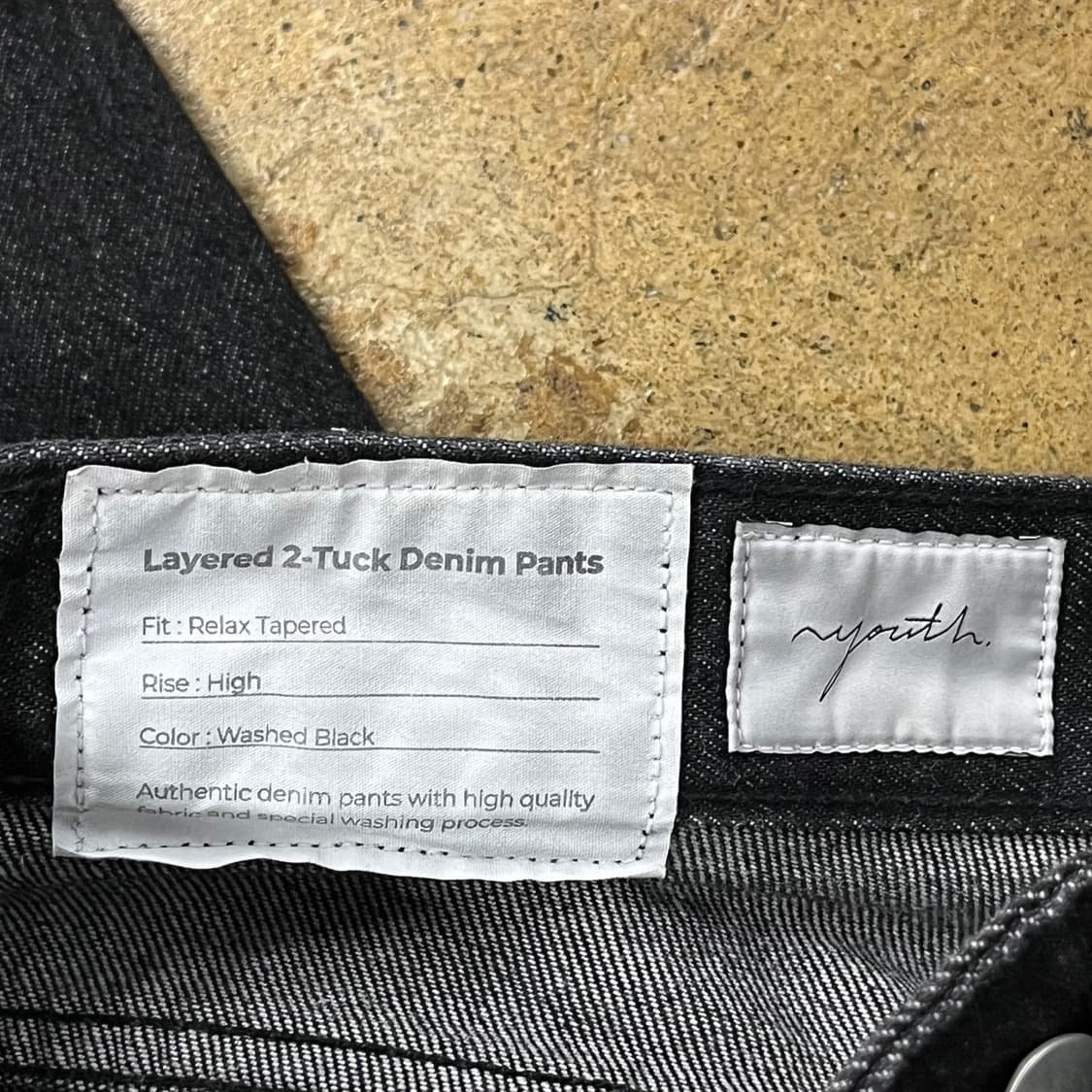[정품] 유스 블랙 데님 팬츠 b16 상품이미지4
