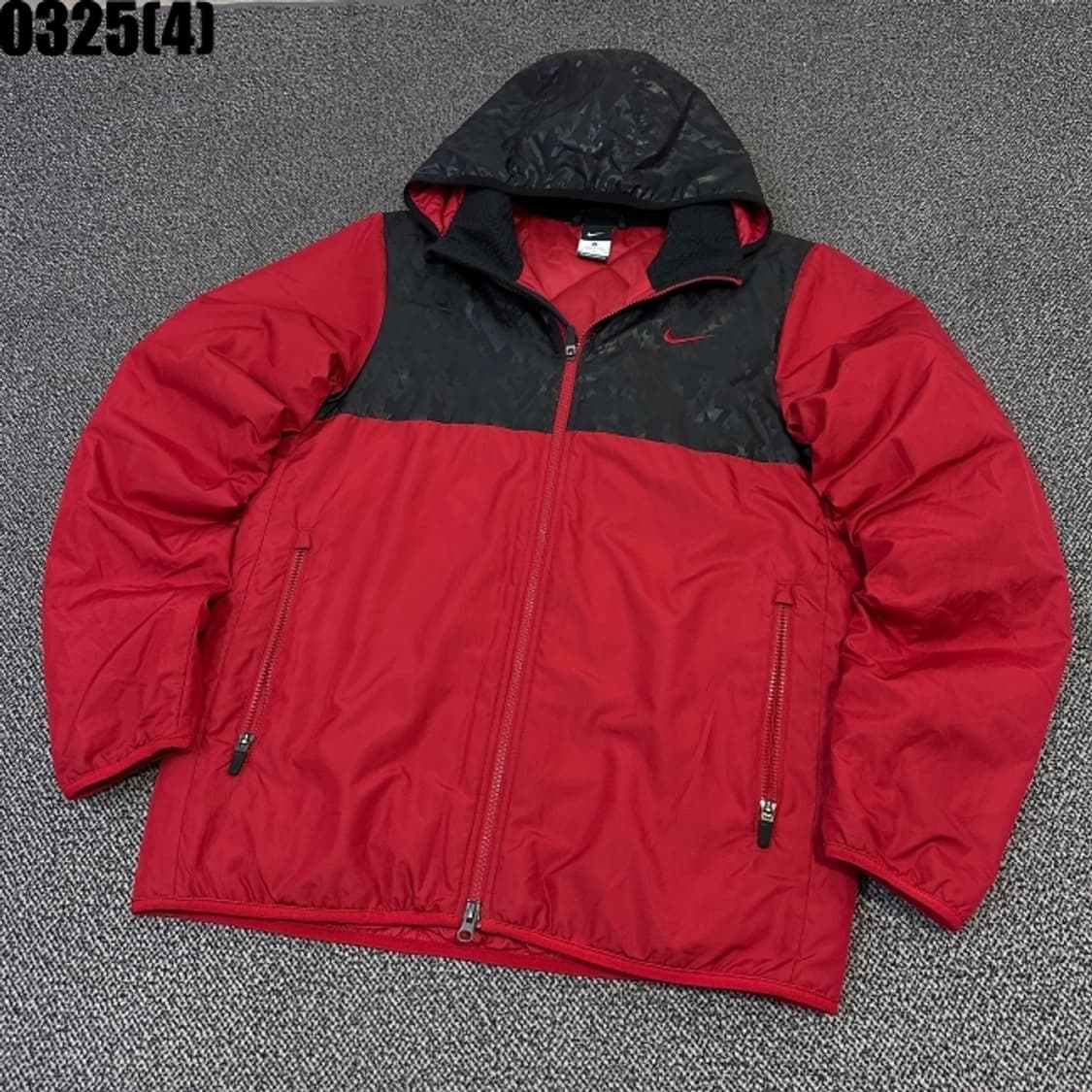 M 나이키 후드 패딩 점퍼 레드/블랙 0325(4) 상품이미지1