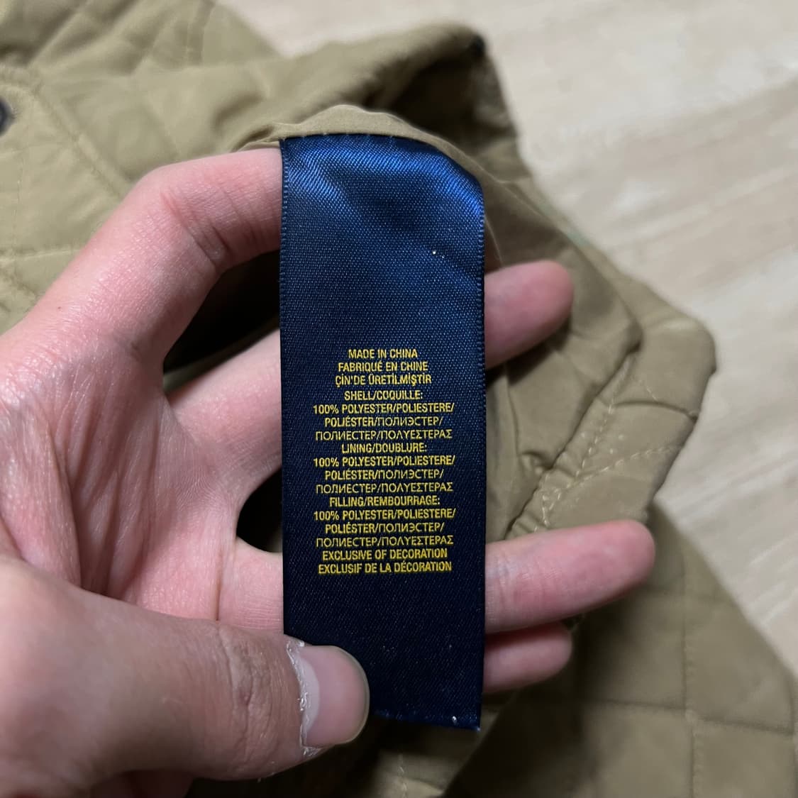 폴로 랄프로렌 키즈 스몰포니 자수로고 퀼팅 자켓 [베이지] 6세 상품이미지5