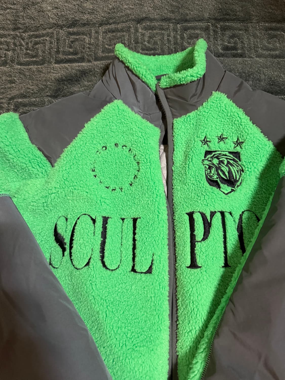 [스컬프터] Racing Sherpa Jacket Acid Green 상품이미지2