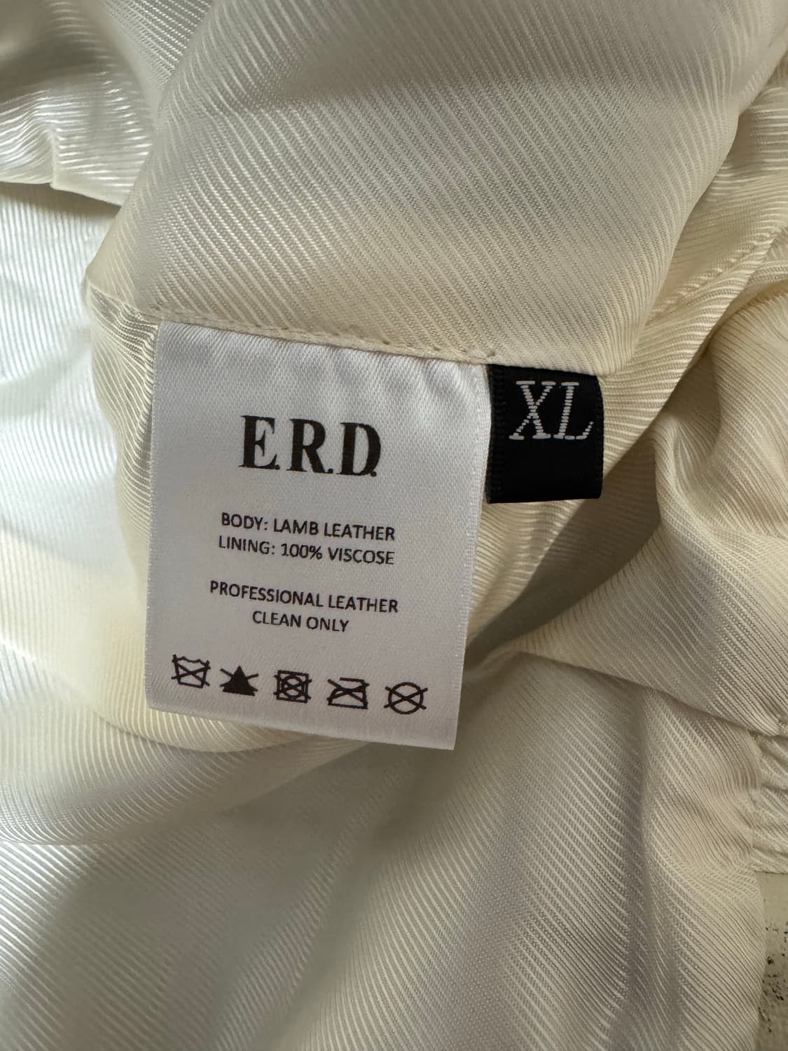 (XL)ERD 아케인 레더 자켓 베이지 상품이미지4