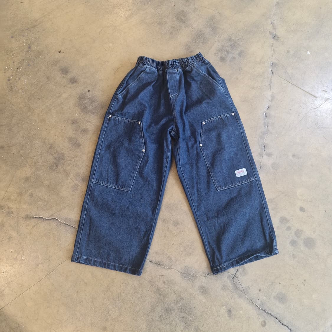 프리사이즈 7부 밴딩 데님 팬츠 새상품 ~28 상품이미지1