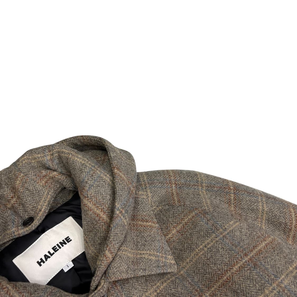 알렌느 디테처블 후드 패디드 체크 맥 코트 상품이미지3