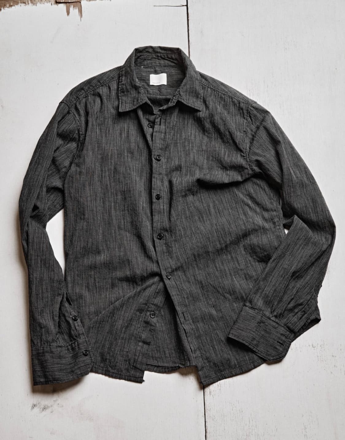 Textured Shirts Washed Stripe 1size 상품이미지1