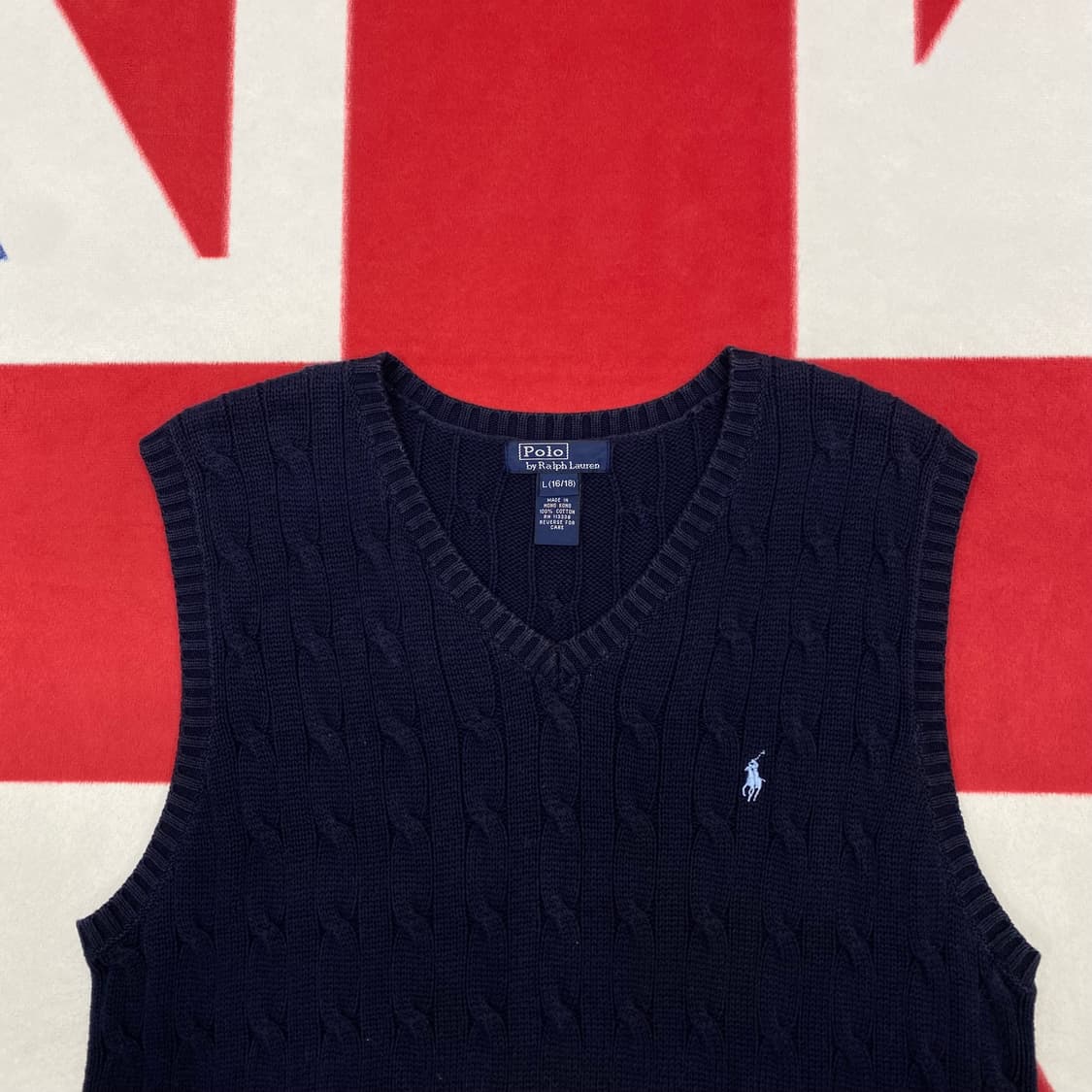 폴로 니트조끼 실측S 상품이미지3