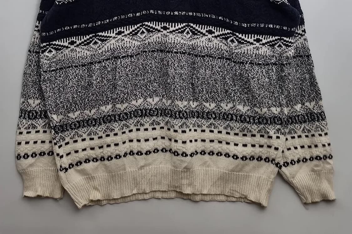 TT&CO 빈티지 에스닉 베이지 니트 코튼 100% 상품이미지4