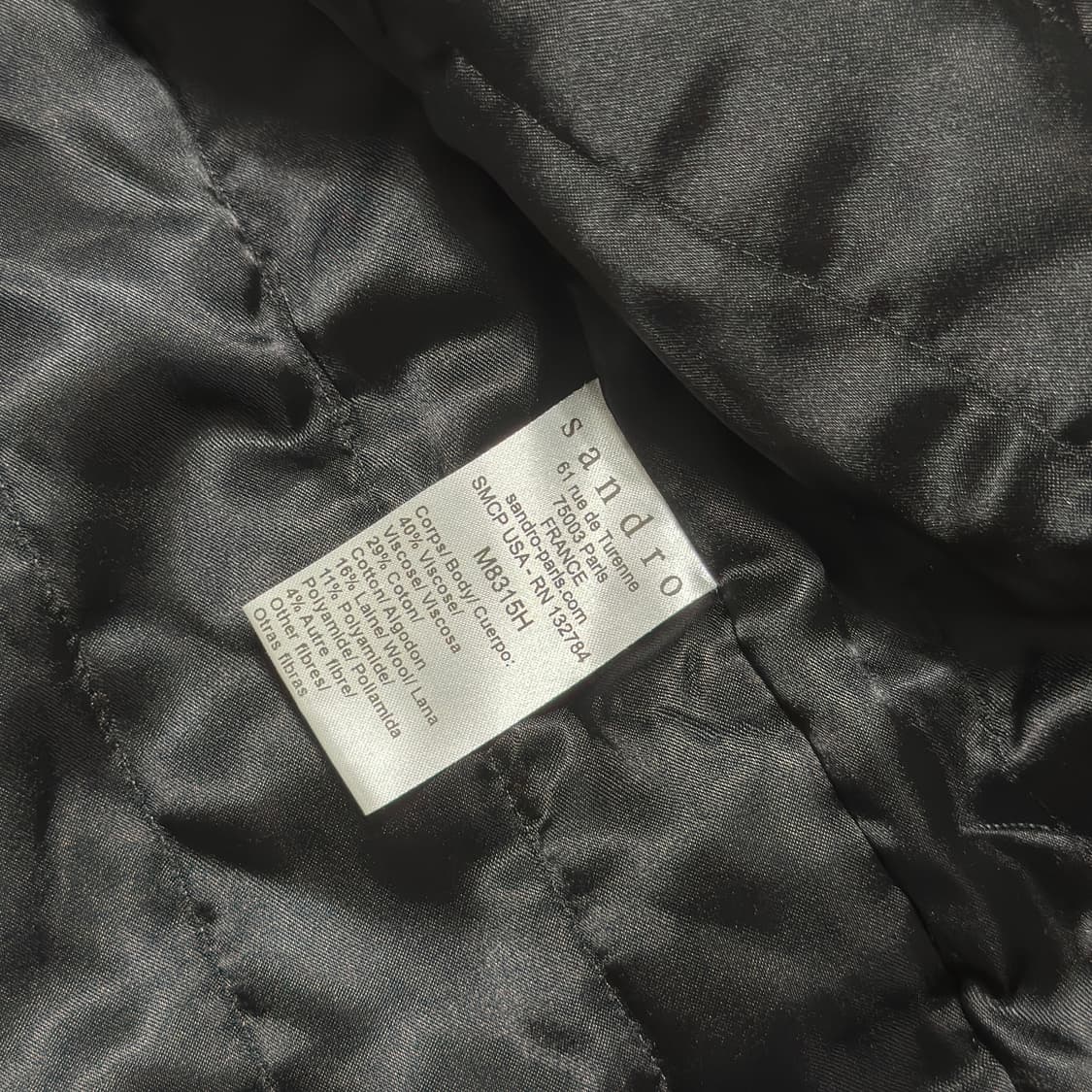 Sandro 산드로 검정 코트 상품이미지6