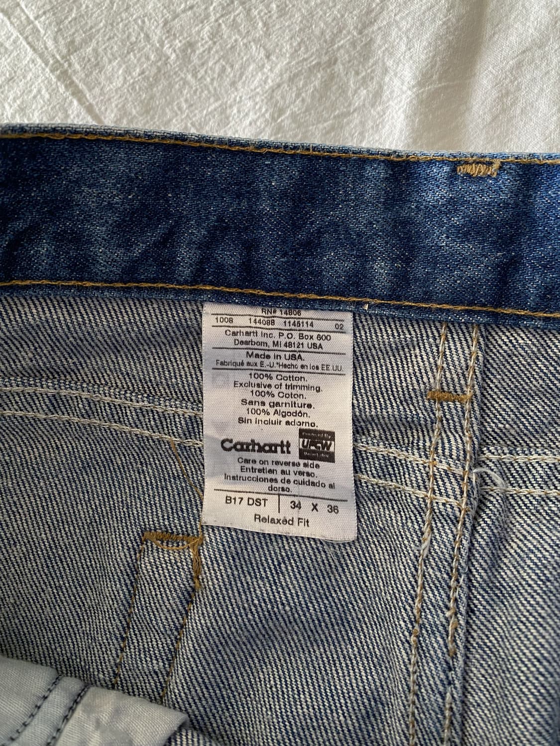 칼하트 페인팅 데님 팬츠 상품이미지10