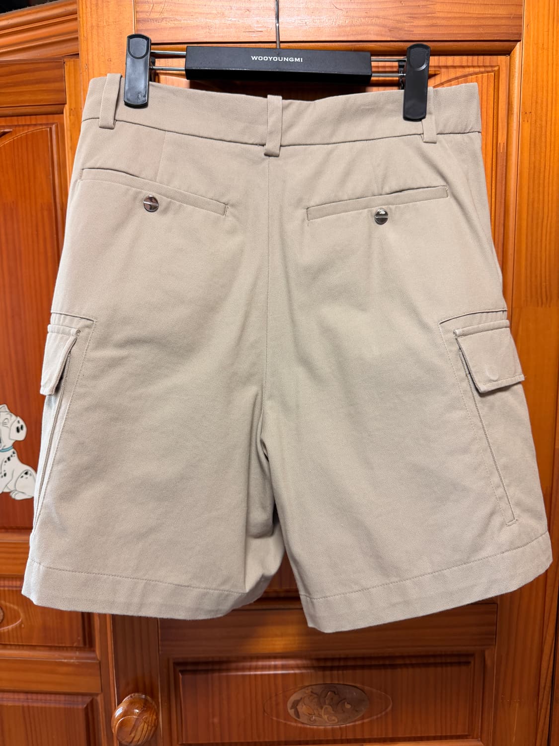 [46] 우영미 베이지색 면 카고 반바지 상품이미지2