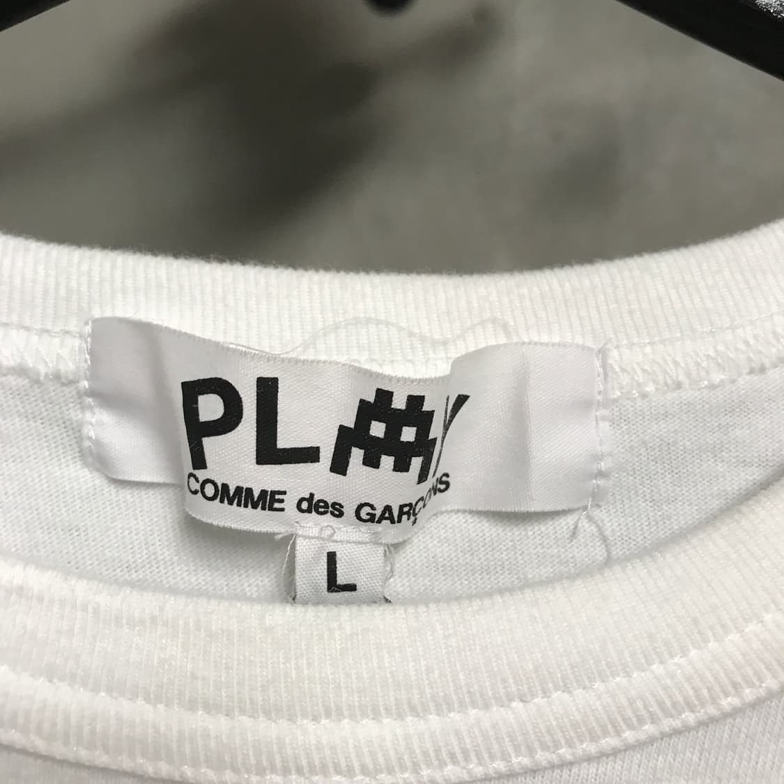 꼼데가르송 반팔 티셔츠 화이트 L(W) 상품이미지5
