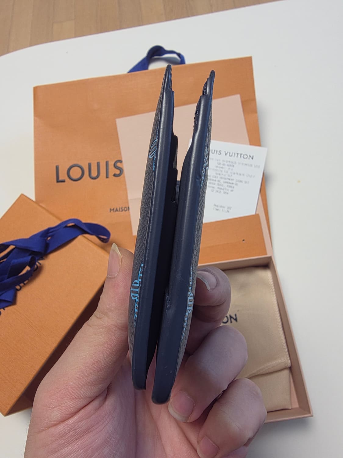 [풀구성] 루이비통 쉐도우 이클립스 반 지갑 네이비 상품이미지8