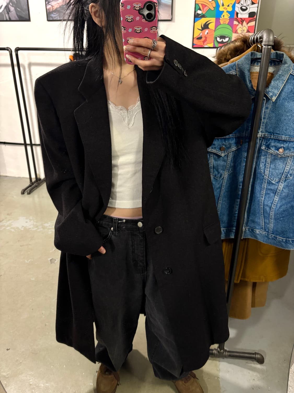 랑방 울 코트 상품이미지3