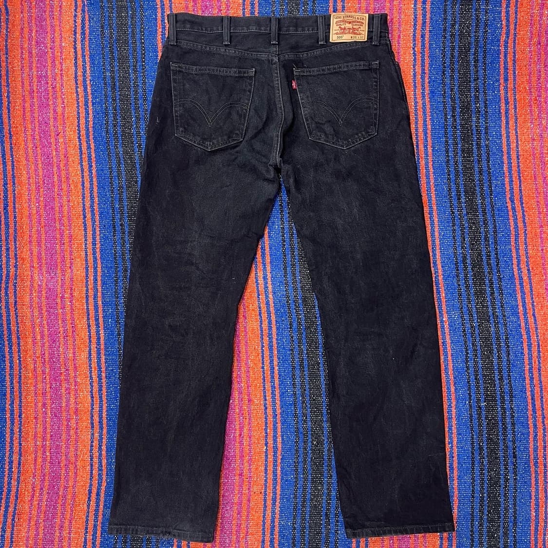 리바이스 505 흑청바지 빈티지 블랙진 데님팬츠  상품이미지6