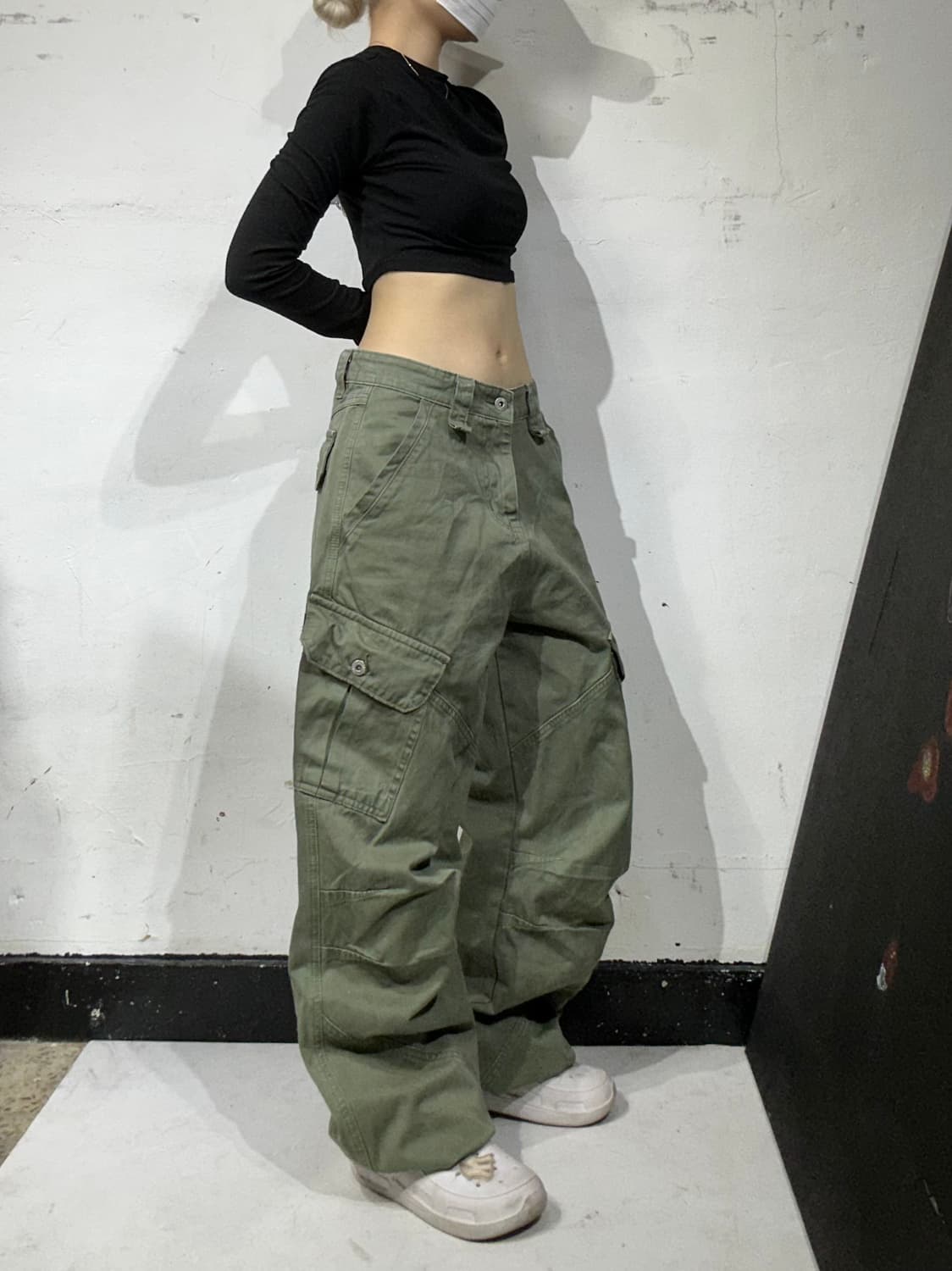 빈티지 Legacy 와이드 카키 카고 팬츠 바지 M 상품이미지1