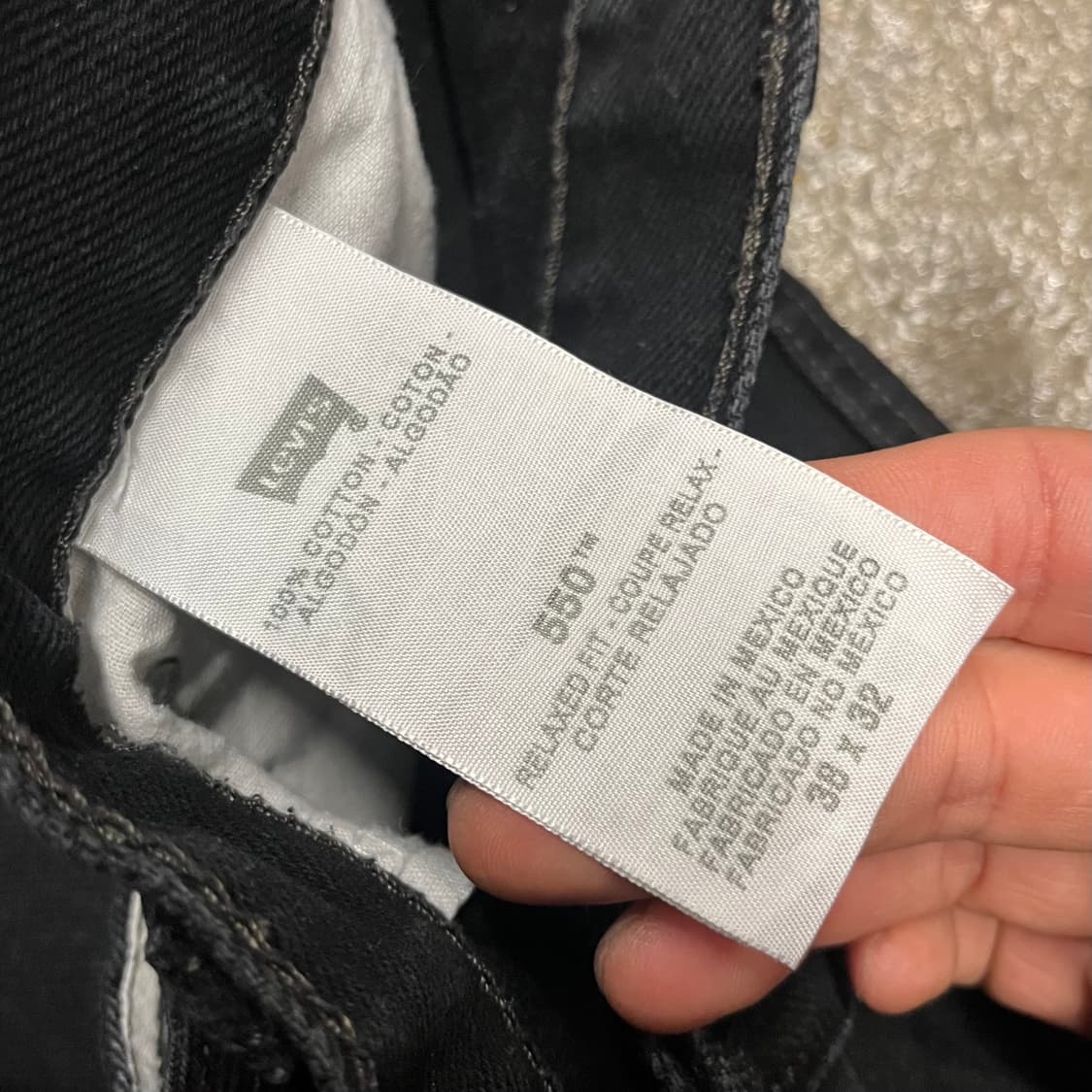 리바이스550 블랙진 (36“) 상품이미지5