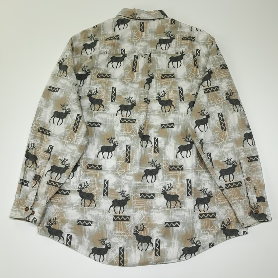 CL407 XL 울리치 00s 코튼 헌팅 플란넬 베이지 셔츠 남방 상품이미지7