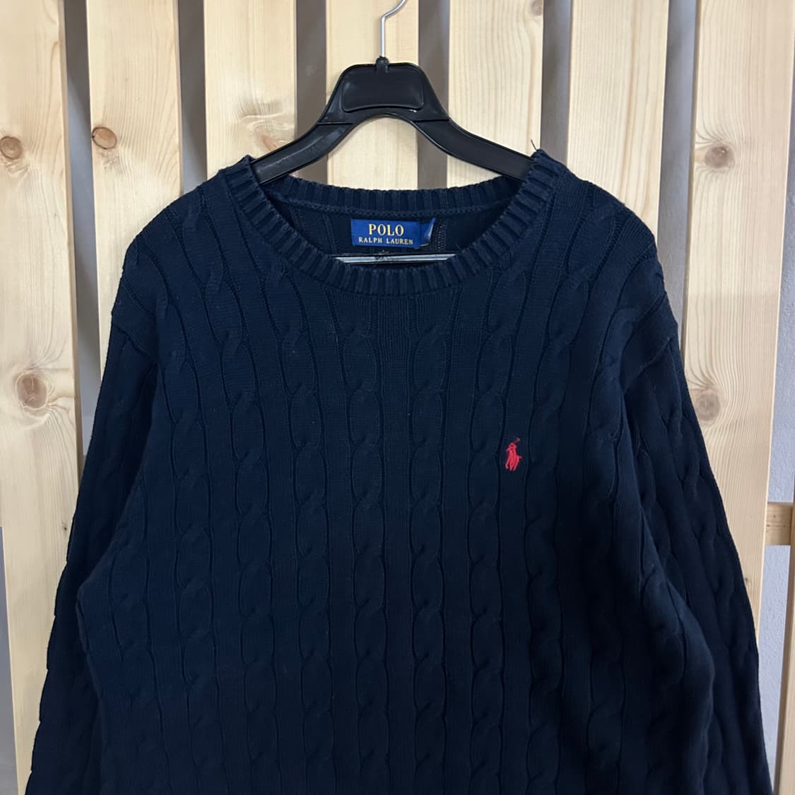 (L) 폴로 랄프로렌 네이비 케이블 니트 스웨터 상품이미지4