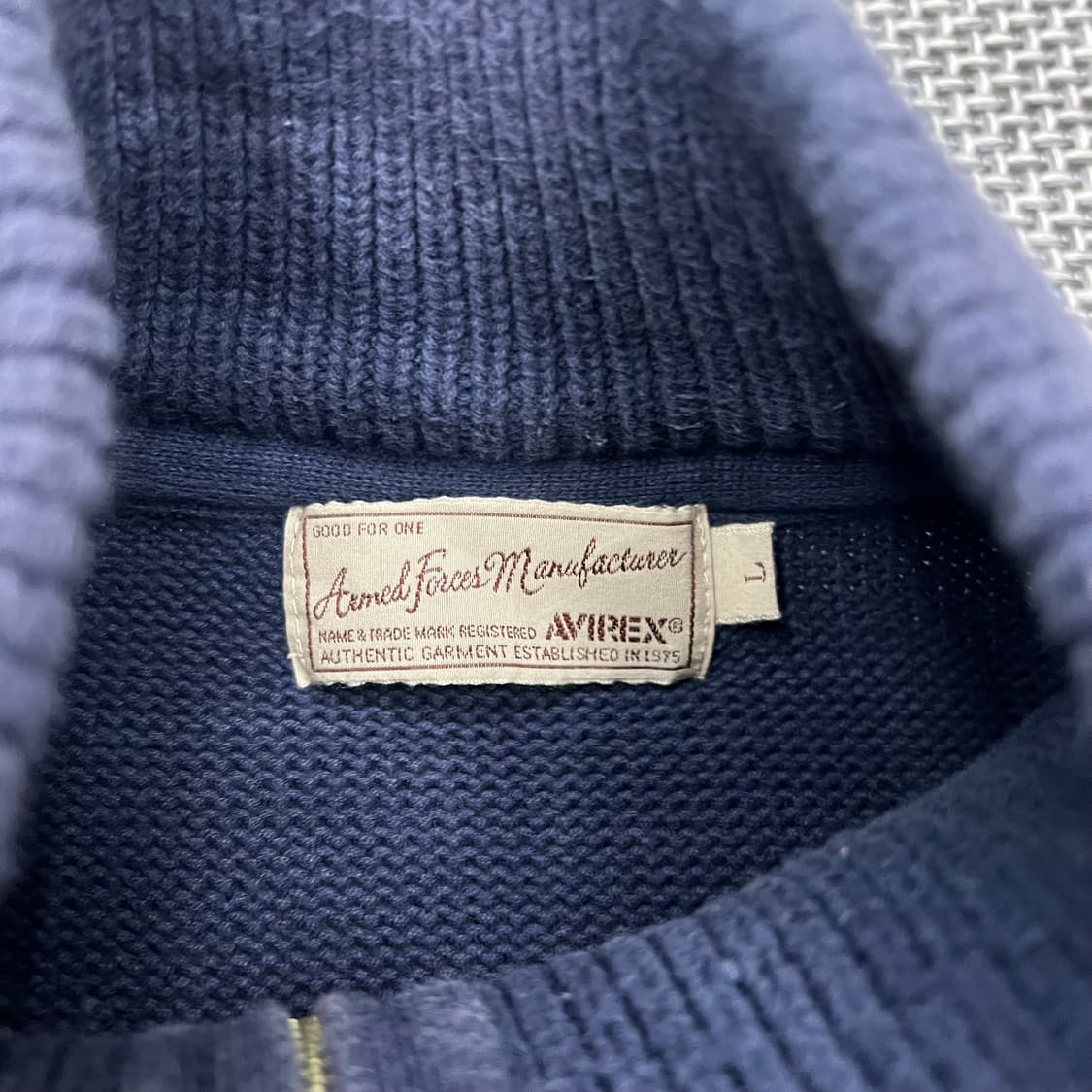 아비렉스 니트집업 상품이미지3