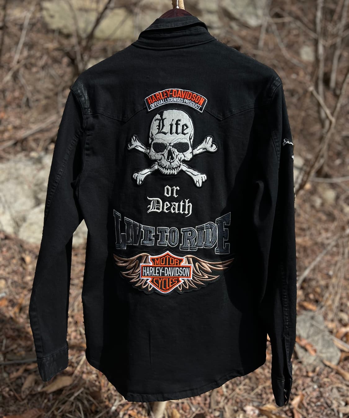 2588 스컬 할리 블랙워싱 NB 상품이미지5