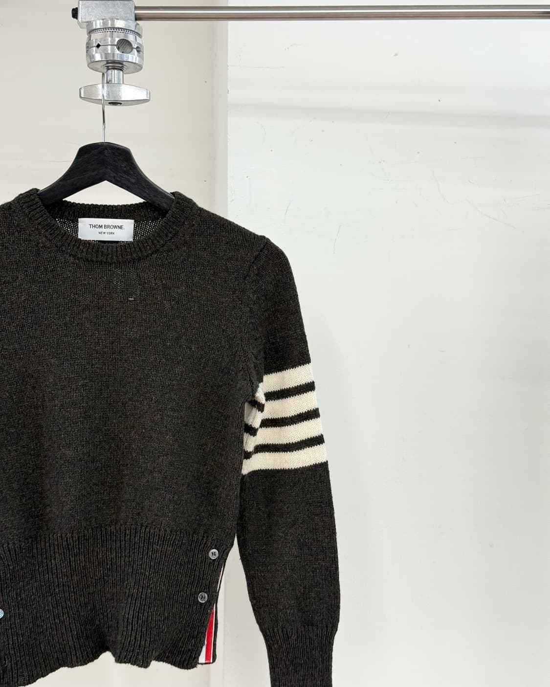 톰 브라운 다크 그린 울 크루넥 스웨터 상품이미지4