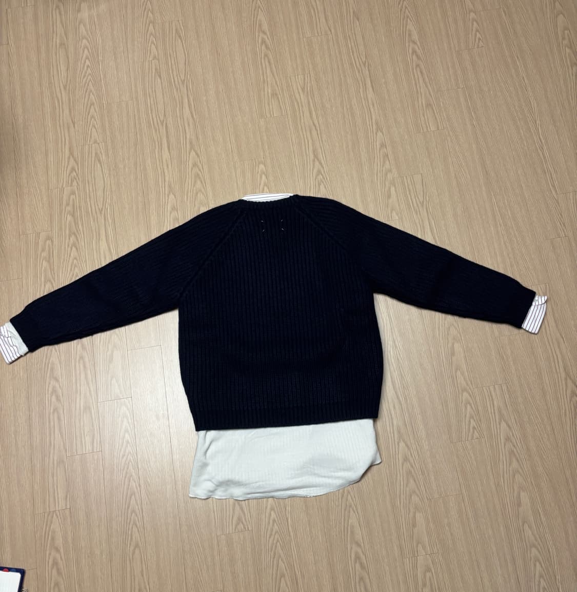 마르지엘라 네이비 3-piece 레이어드 니트 상품이미지2