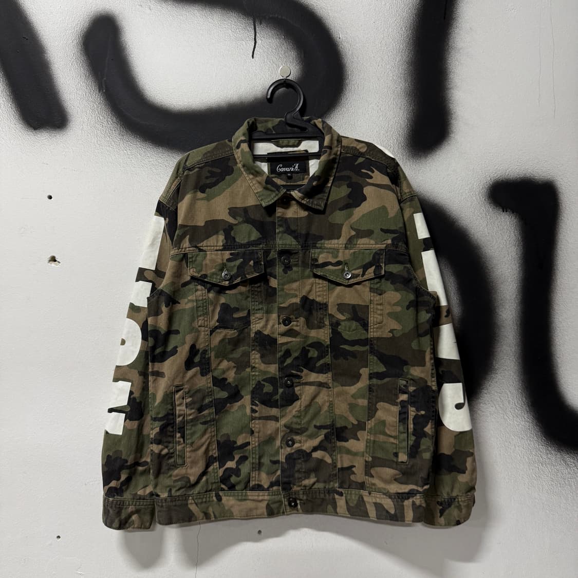 VTG 빈티지 밀리터리 카모 패턴 빅 레터링 자켓 상품이미지1