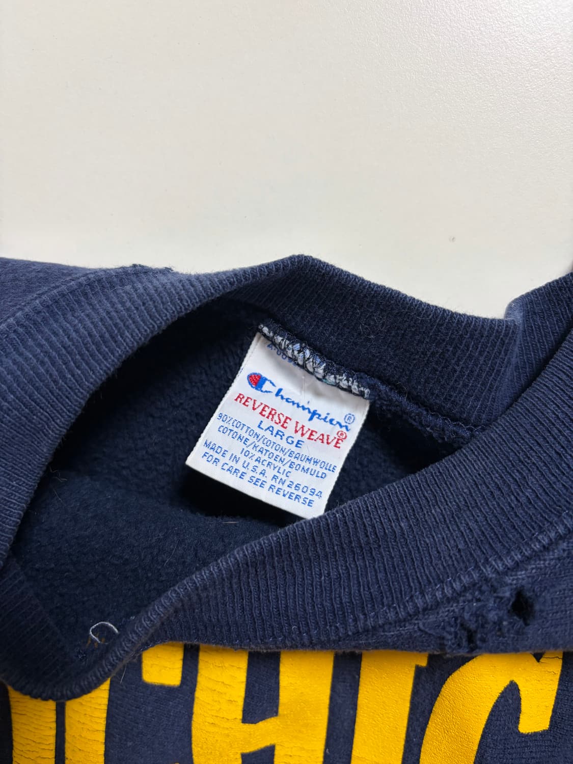 [ L ] 90s 챔피온 리버스위브 크루넥 MICHIGAN 상품이미지3