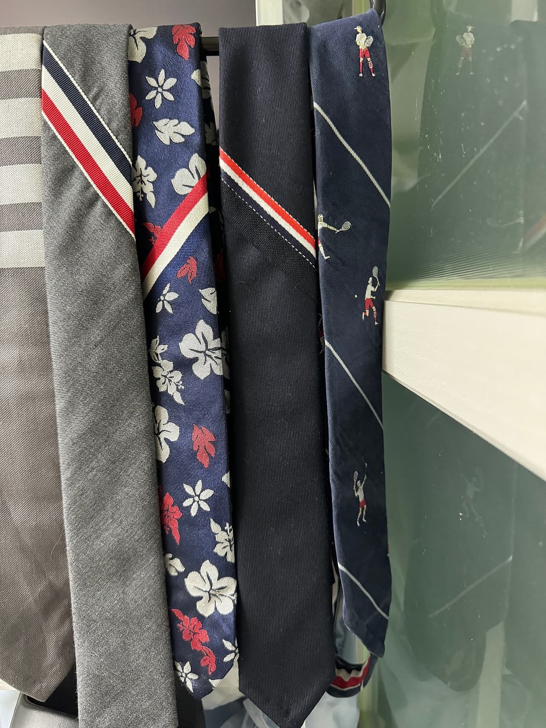 [F] 톰브라운 네이비 삼선 사선 타이 넥타이 상품이미지1