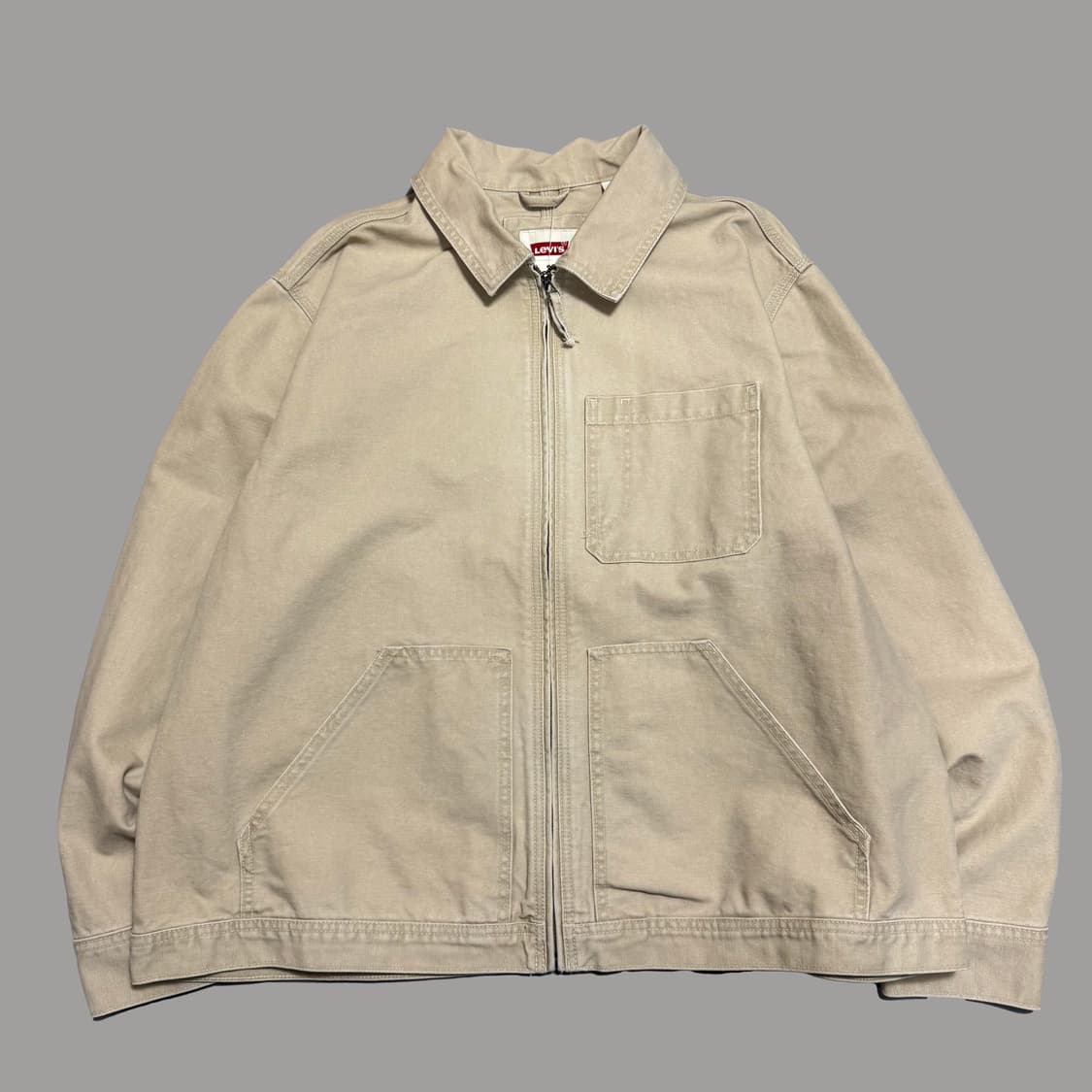 리바이스(Levi's) 아이보리컬러 코튼 캔버스 집업 워크 자켓 상품이미지5