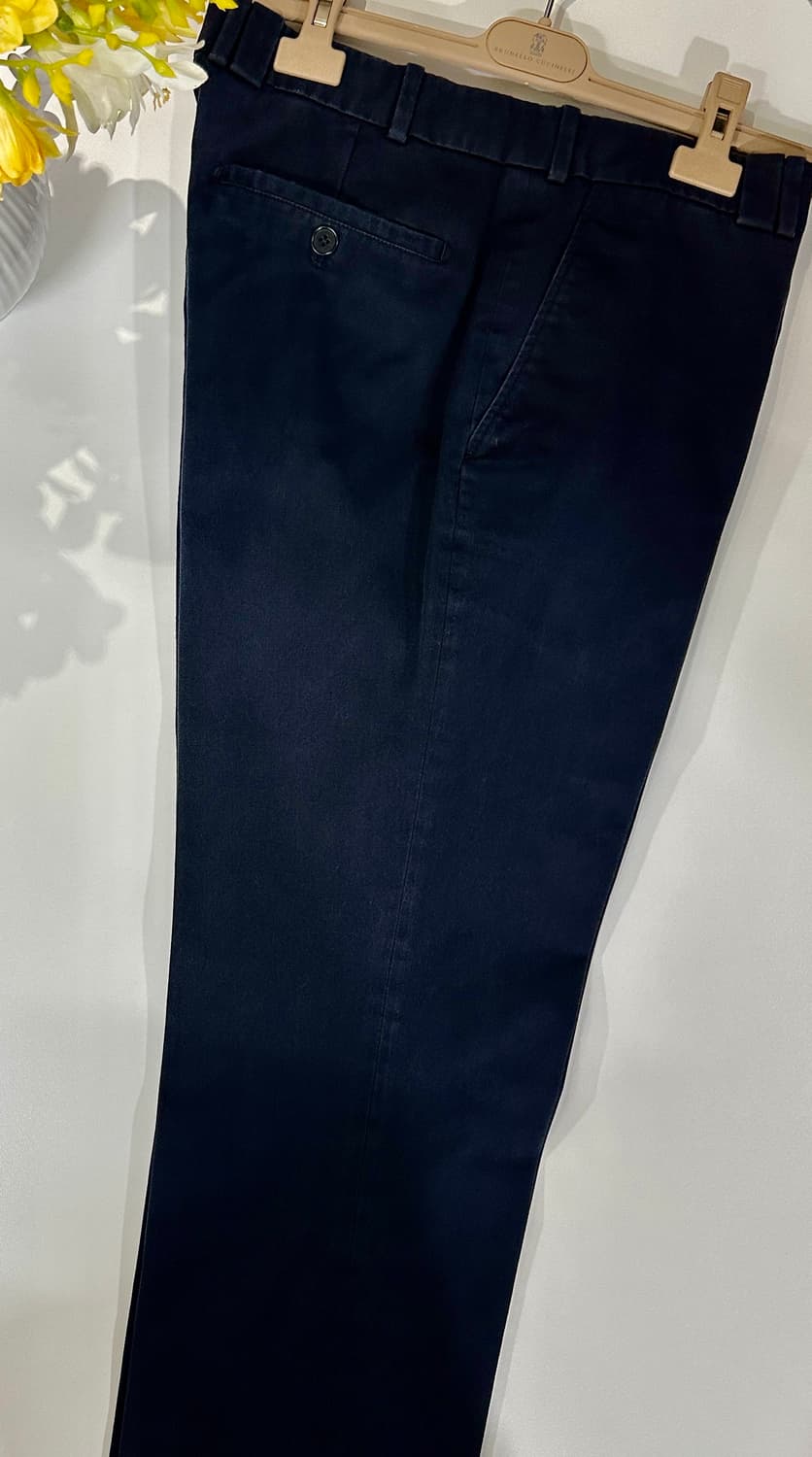 에르메스 네이비 블루 코튼 치노 팬츠 상품이미지2