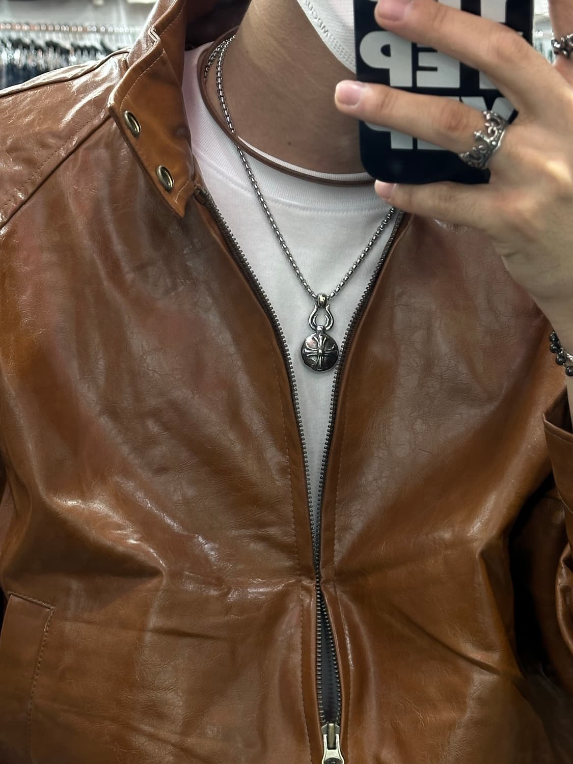 Real Leather - 통가죽 목걸이(2color) 상품이미지8