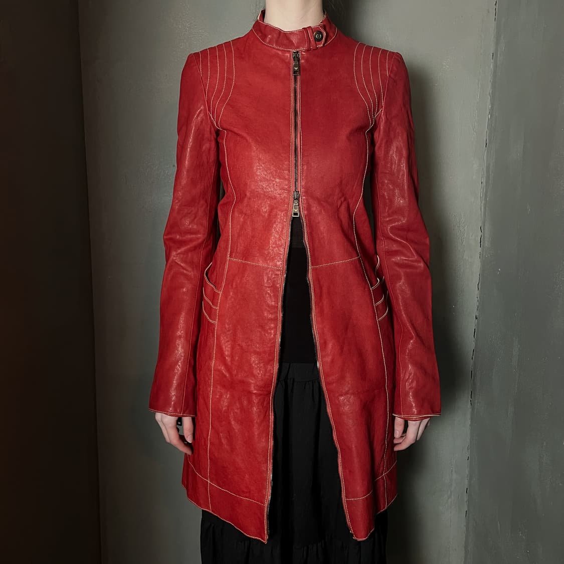 아르마니 레더 코트 상품이미지1